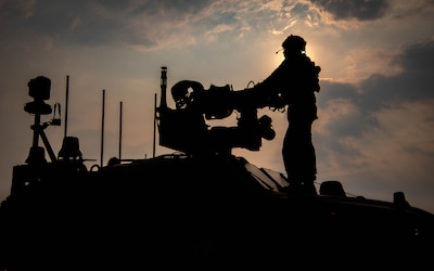 U.S. Marines with 3d Littoral Anti-Air Battalion, 3d Marine Littoral Regiment, 3d Marine Division, prepare Marine Air Defense Integrated Systems for the Integrated Air Missile Defense training during Exercise Balikatan 25, at Naval Station Leovigildo Gantioqui, Philippines, April 25, 2025.