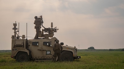 U.S. Marines with 3d Littoral Anti-Air Battalion, 3d Marine Littoral Regiment, 3d Marine Division, prepare a Marine Air Defense Integrated System for the Integrated Air Missile Defense training during Exercise Balikatan 25, at Naval Station Leovigildo Gantioqui, Philippines, April 25, 2025. Balikatan is a longstanding annual exercise between the Armed Forces of the Philippines and U.S. military designed to strengthen our ironclad alliance, improve our capable combined force, and demonstrate our commitment to regional security and stability. (U.S. Marine Corps photo by Sgt. Mitchell Johnson)