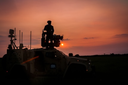 U.S. Marine Corps Cpl. Tyler T. Hallman, a native of Maryland and a low altitude air gunner with 3d Littoral Anti-Air Battalion, 3d Marine Littoral Regiment, 3d Marine Division, conducts a weapons maintenance check on the Marine Air Defense Integrated System during the Integrated Air and Missile Defense event as a part of Exercise Balikatan 25, at Naval Station Leovigildo Gantioqui, Philippines, April 24, 2025.