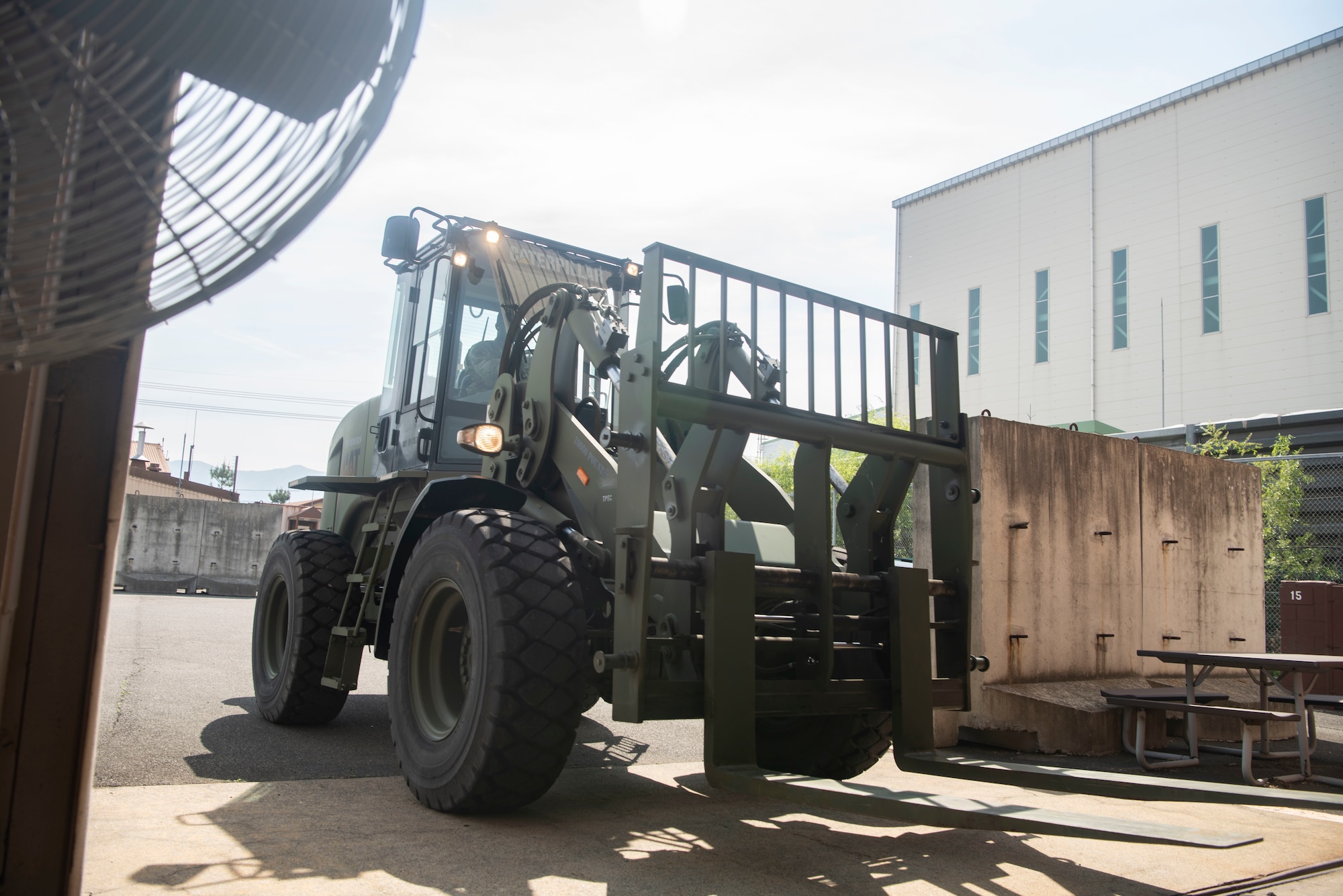 A forklift