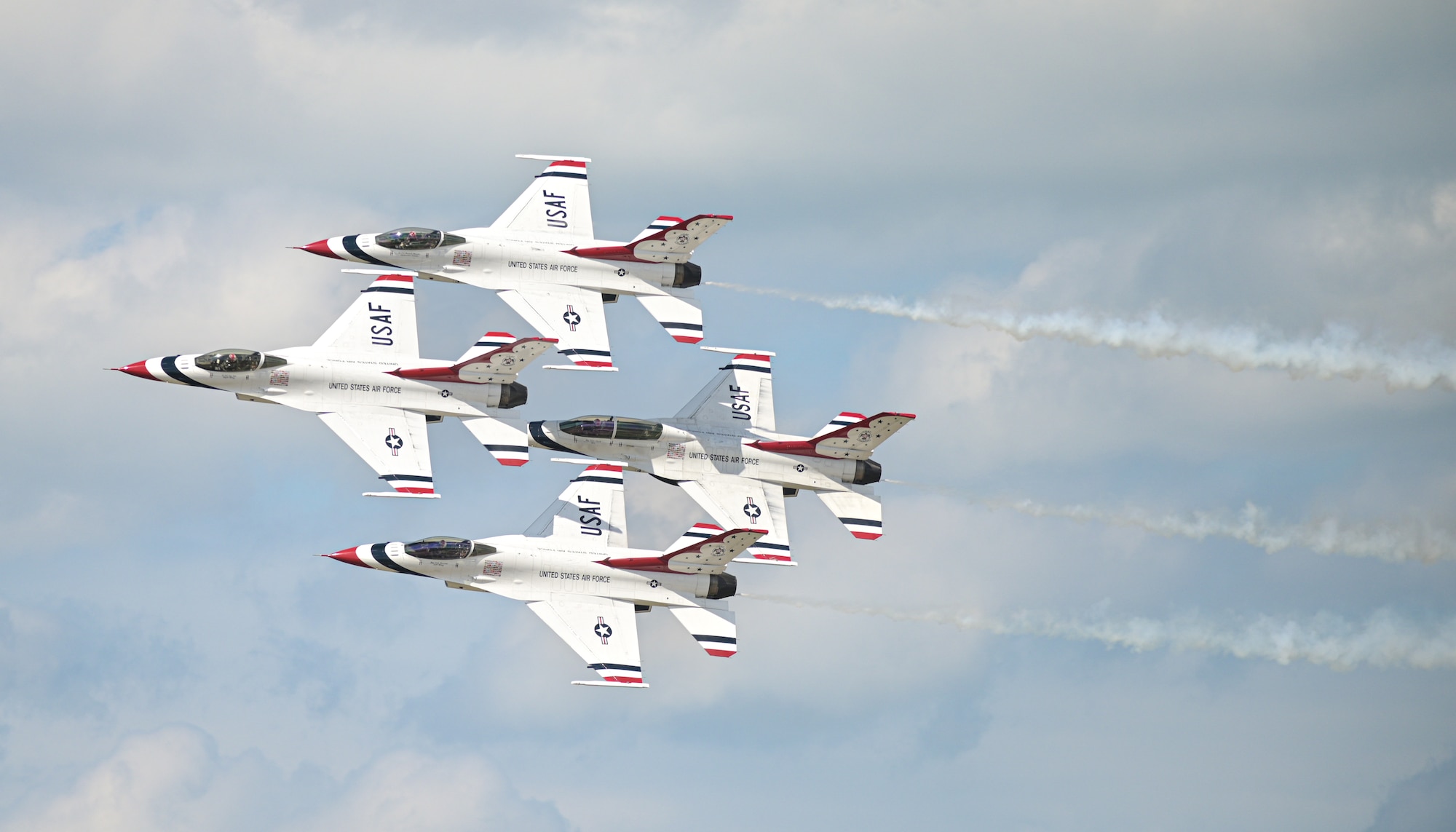 Four planes fly close together.