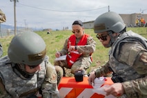 A photo of medical Airmen during an exercise