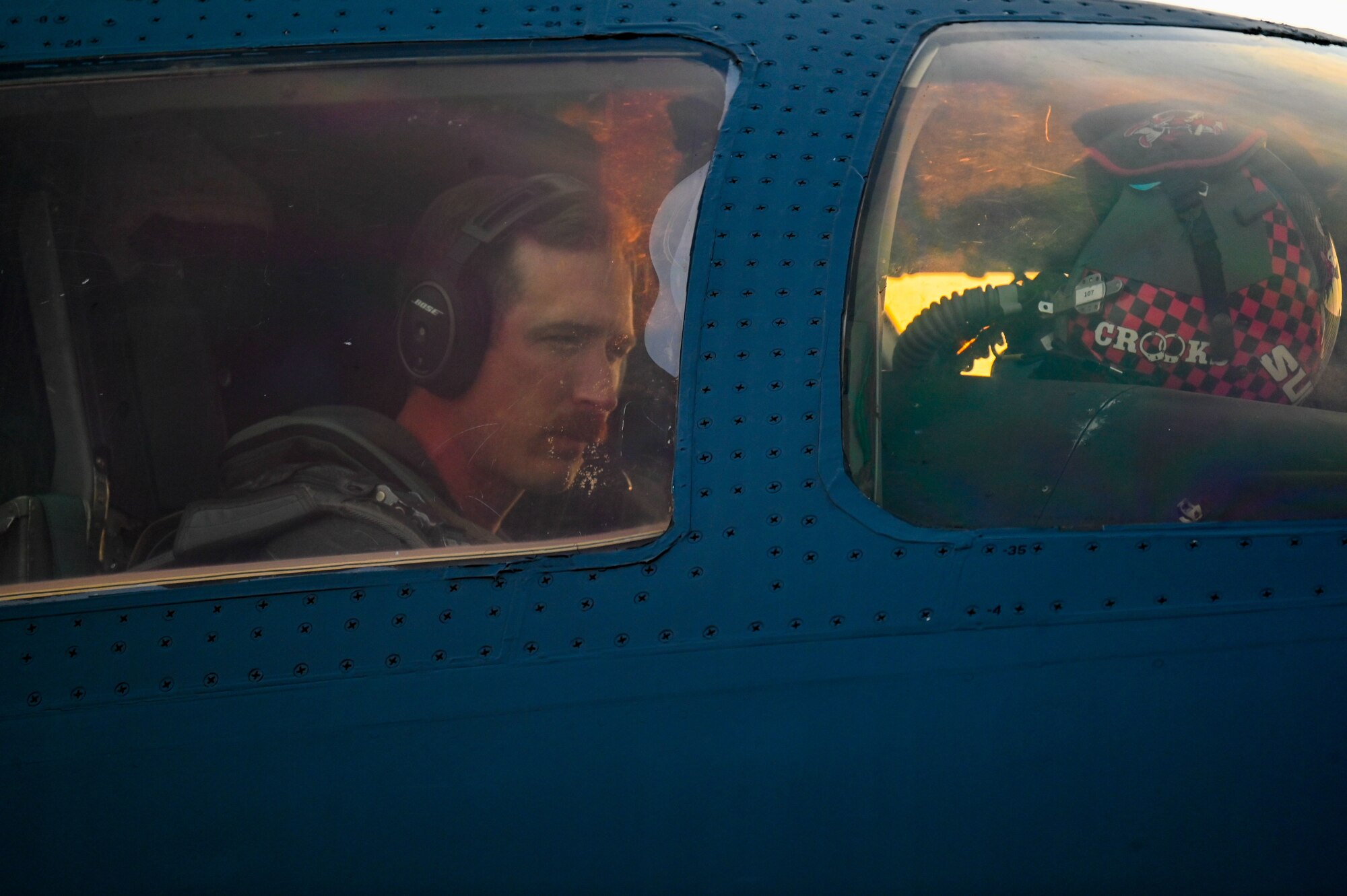 aircrew prepare to board a B-1B airplane