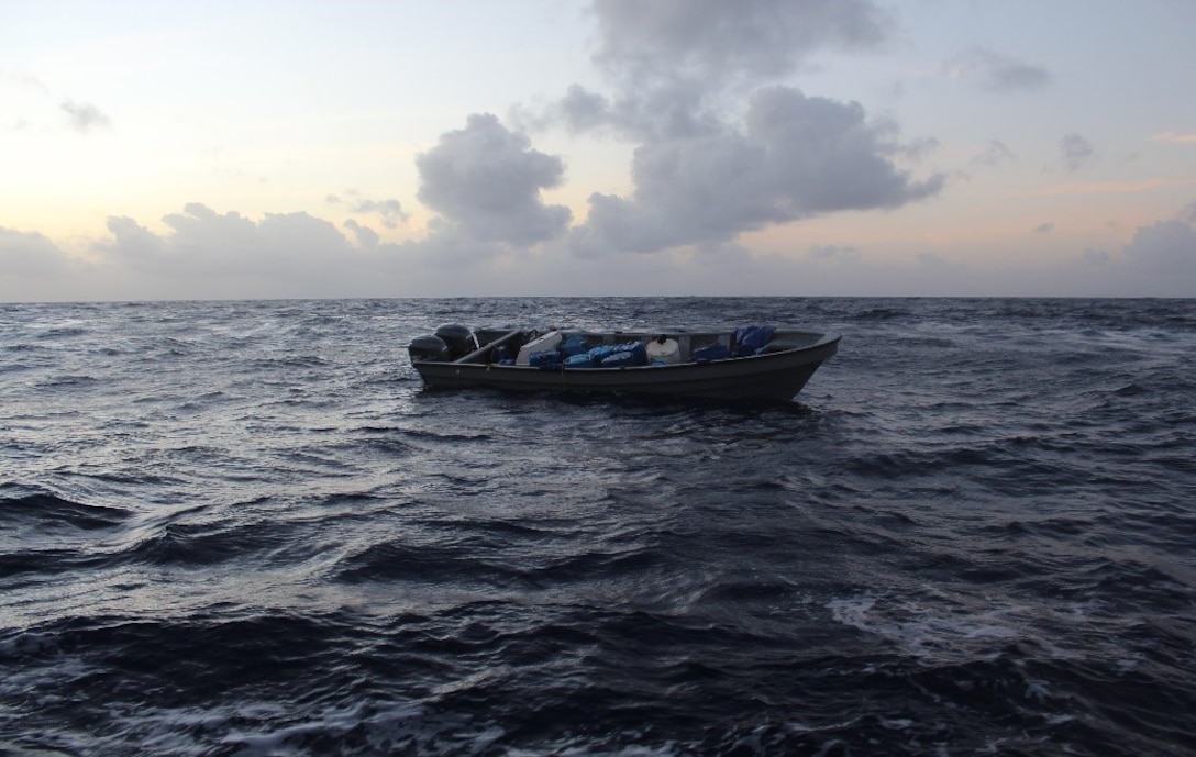 The Freedom-variant littoral combat ship USS Minneapolis-Saint Paul (LCS 21) and embarked U.S. Coast Guard Law Enforcement Detachment (LEDET) 406, seize approximately 580kgs of cocaine and 764 lbs. of marijuana while conducting counter-narcotics operations, April 12, 2025. Minneapolis-Saint Paul is deployed to the U.S. 4th Fleet area of operations to support Joint Interagency Task Force South’s mission, which includes counter-illicit drug trafficking missions in the Caribbean and Eastern Pacific. (U.S. Navy photo/Released)