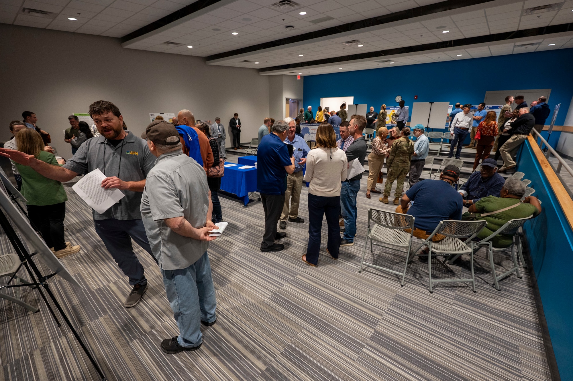 Photo of Airmen and community members