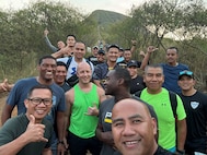 Senior enlisted leaders from over 25 countries, spanning the area of four geographical combatant commands, engage in camaraderie-building physical activities during the second annual senior enlisted leaders subject matter expert exchange, co-hosted by U.S. Indo-Pacific Command and the Daniel K. Inouye Asia-Pacific Center for Security Studies in Honolulu, April 21, 2025.
