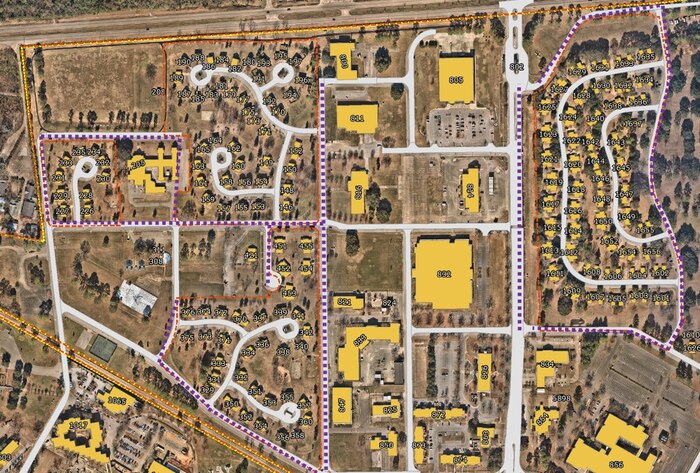 Map of Gunter AFB Mosquito Fogging