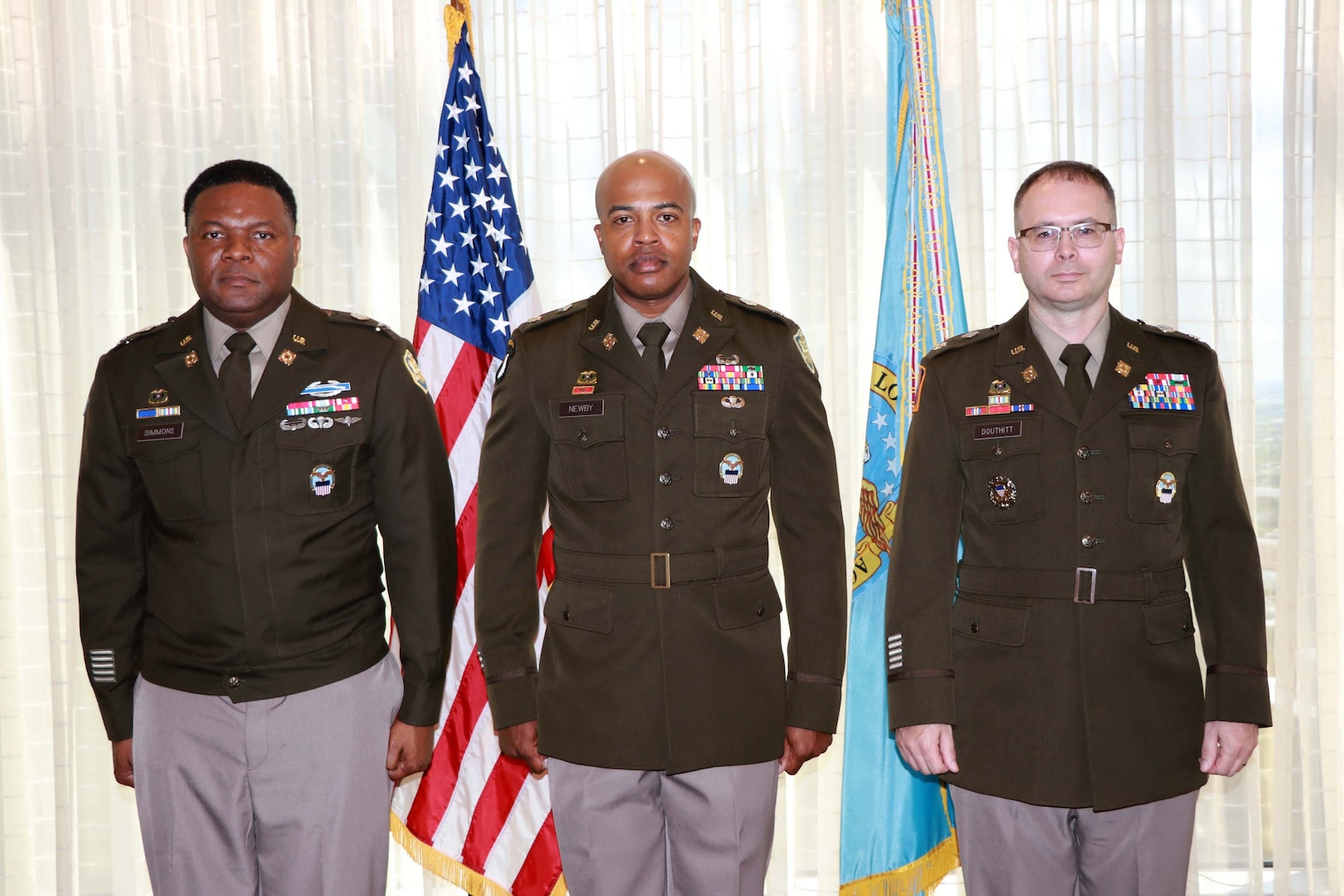 Three Soldiers standing side by side