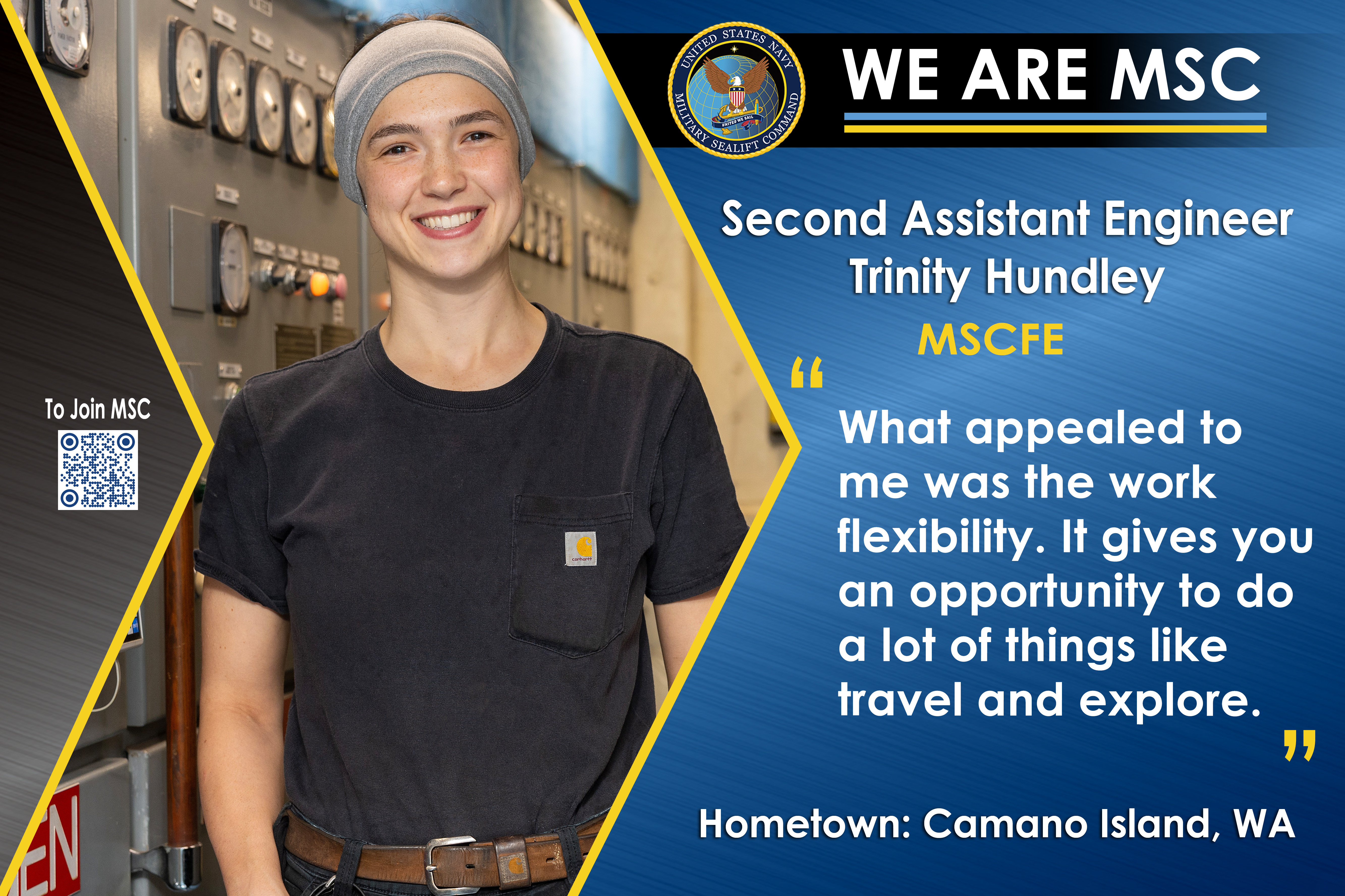 We Are MSC: Second Assistant Engineer Trinity Hundley