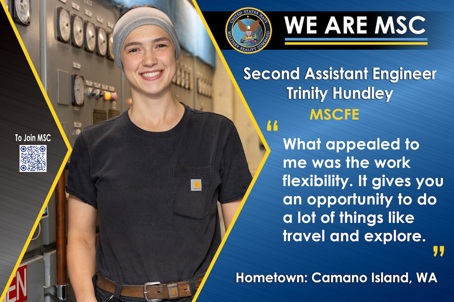 We Are MSC: Second Assistant Engineer Trinity Hundley