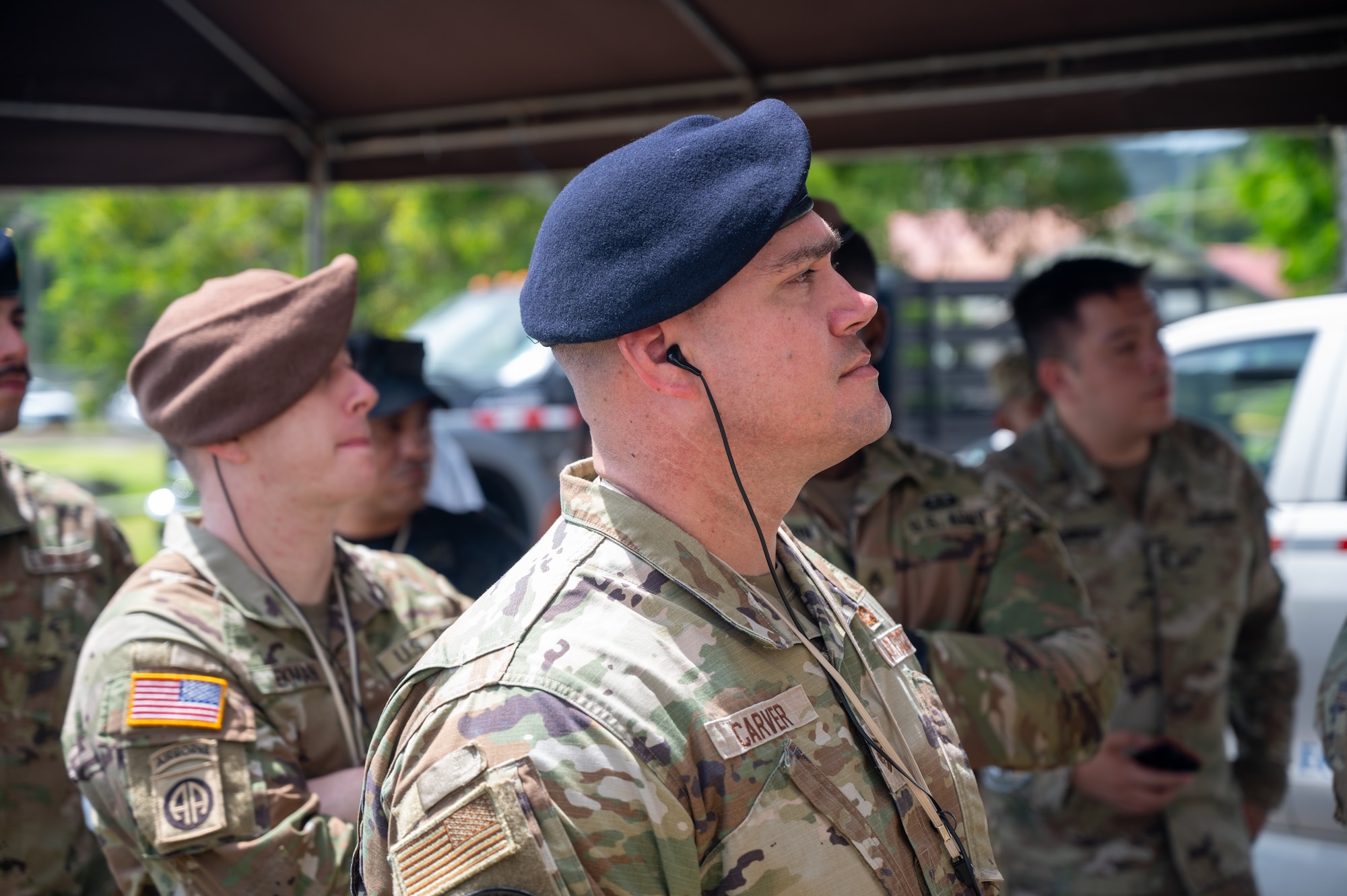 Members with the Missouri National Guard share expertise with the Panama Public Forces during a subject matter expert exchange