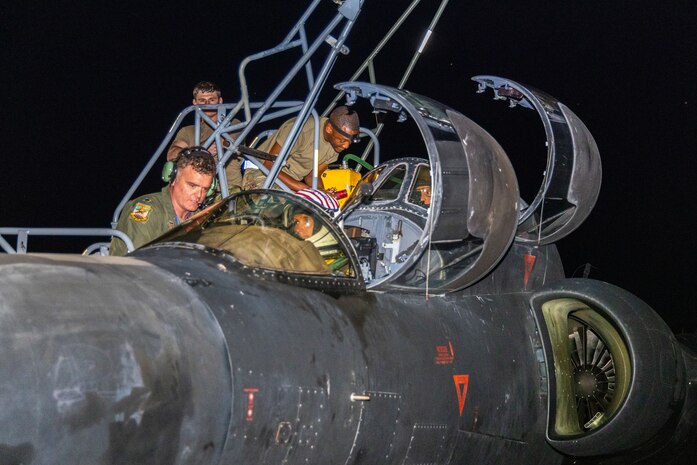U.S. Air Force members of the 9th Aircraft Maintenance Squadron and 1st Reconnaissance Squadron (RS) prepare a 9th Reconnaissance Wing TU-2S Dragon Lady piloted by Cory “ULTRALORD” Bartholomew, 1st RS assigned flight safety officer and U-2 instructor pilot, and Lt. Col. “JETHRO”, 1st RS instructor pilot and U-2 chief pilot, at Beale Air Force Base (AFB), California, Aug. 1st, 2025.