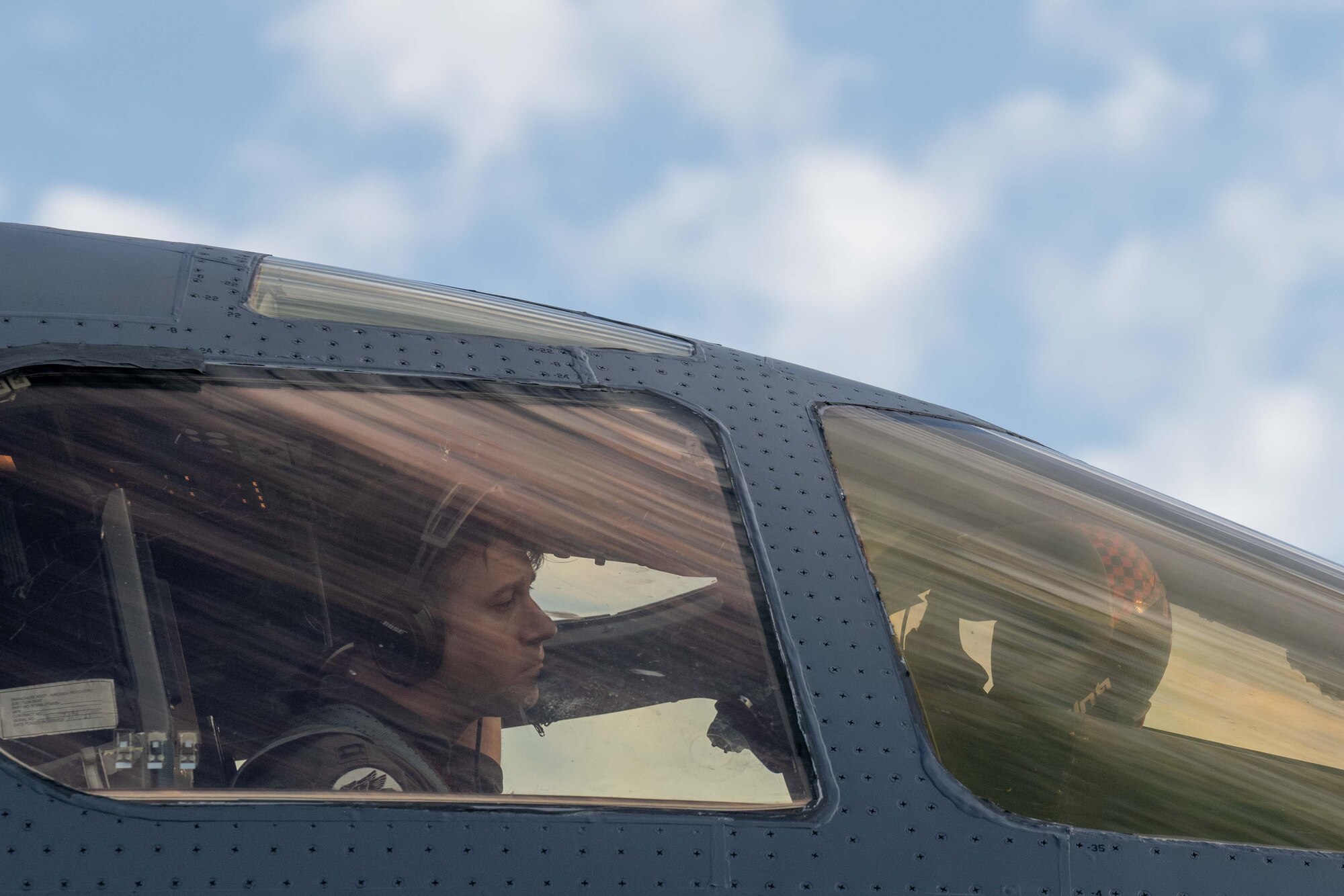 U.S. Air Force Capt. Hayden Gebo, 345th Bomb Squadron pilot, prepares to take off enroute to Nellis AFB, Nevada, July 21, 2025, to participate in Red Flag-Nellis 25-3. B-1Bs from the 9th and 345th BS launched from Dyess AFB, Texas, to support Red Flag 25-3 at Nellis AFB—bringing long-range strike power to the Air Force’s largest combat training exercise. (U.S. Air Force photo by Airman Caleb Schellenberg)