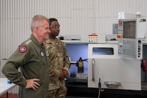 Adm. Samuel J. Paparo, commander of the U.S. Indo-Pacific Command, is shown capabilities of The Forge, a new advanced manufacturing facility located on Schofield Barracks by a U.S. Soldier, Hawaii, July 28, 2025. USINDOPACOM is committed to enhancing stability in the Indo-Pacific region by promoting security cooperation, encouraging peaceful development, responding to contingencies, deterring aggression and, when necessary, prevailing in conflict. (U.S. Army photo by Sgt. Austin Riel)