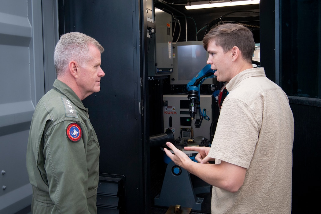 Adm. Samuel J. Paparo, commander of the U.S. Indo-Pacific Command, is shown capabilities of The Forge, a new advanced manufacturing facility located on Schofield Barracks, Hawaii, July 28, 2025. USINDOPACOM is committed to enhancing stability in the Indo-Pacific region by promoting security cooperation, encouraging peaceful development, responding to contingencies, deterring aggression and, when necessary, prevailing in conflict. (U.S. Army photo by Sgt. Austin Riel)
