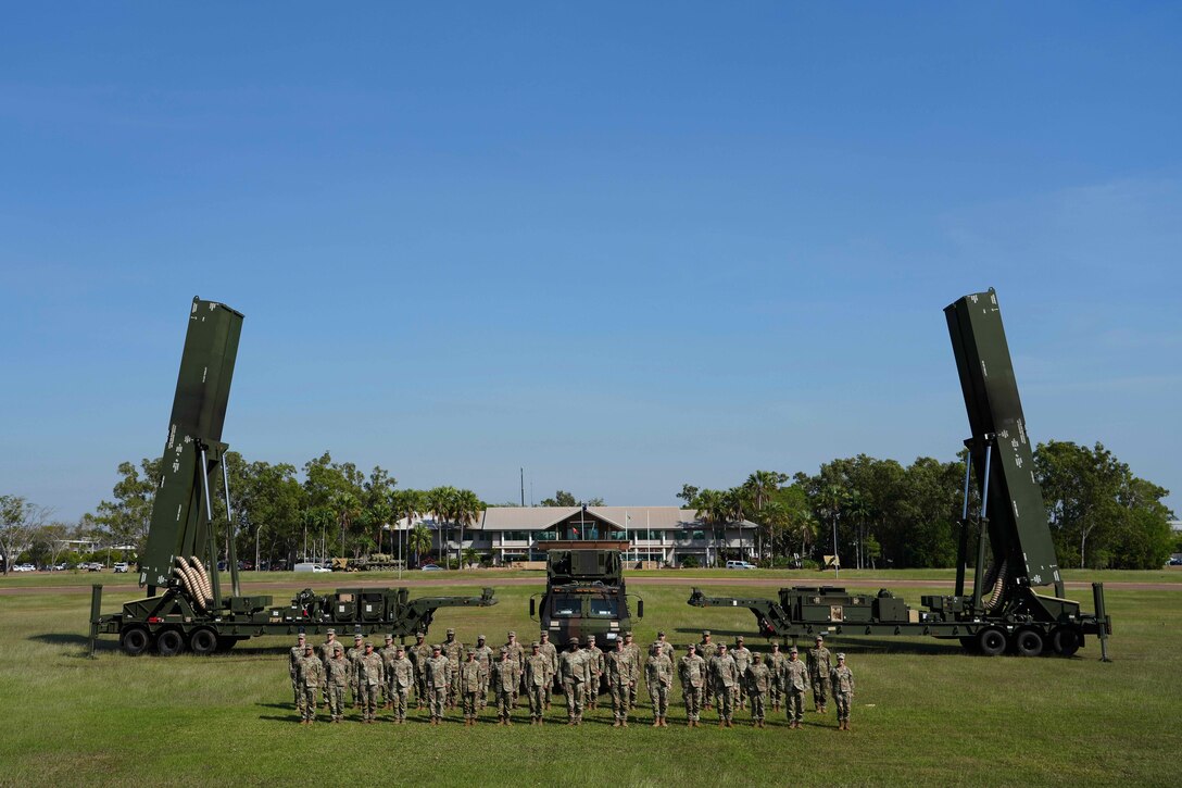 NORTHERN TERRITORY, Australia — Soldiers from the 3d Multi-Domain Task Force and B Battery (Dark Eagle), 5th Battalion, 3d Field Artillery Regiment (LRFB), employ the Long Range Hypersonic Weapon System in Northern Territory, Australia, July 9, 2025.