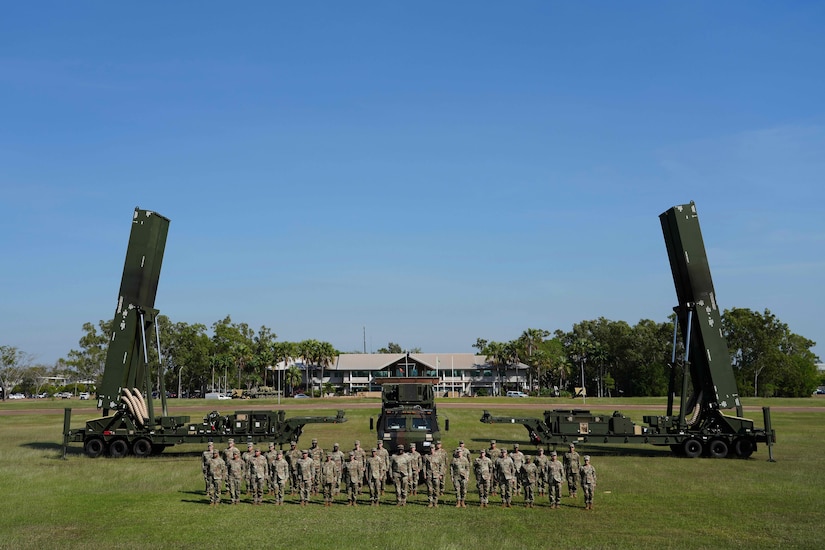 NORTHERN TERRITORY, Australia — Soldiers from the 3d Multi-Domain Task Force and B Battery (Dark Eagle), 5th Battalion, 3d Field Artillery Regiment (LRFB), employ the Long Range Hypersonic Weapon System in Northern Territory, Australia, July 9, 2025.