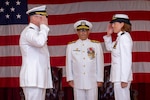 Capt. Brian Feldman, commander, Navy Medicine Readiness and Training Command (NMRTC) Portsmouth, is relieved of duty as commander, NMRTC Portsmouth by Capt. Kim Shaughnessy-Granger, prospective commander, NMRTC Portsmouth.
