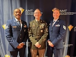 L to R: Air Force Staff Sgt. Jheryl Stuckey, Army Sgt. 1st Class Devin Bigelow, and Air Force Tech. Sgt. Jessica McCleary, instructors at the Medical Education and Training Campus located on Joint Base San Antonio-Fort Sam Houston, Texas, led a continuing education session entitled Elite Training Redefined: Cutting-Edge Strategies in Military Medical Education to a room filled with 45 allied health professionals at the American Medical Technologists Annual Meeting in Pittsburgh, Pa. July 23.