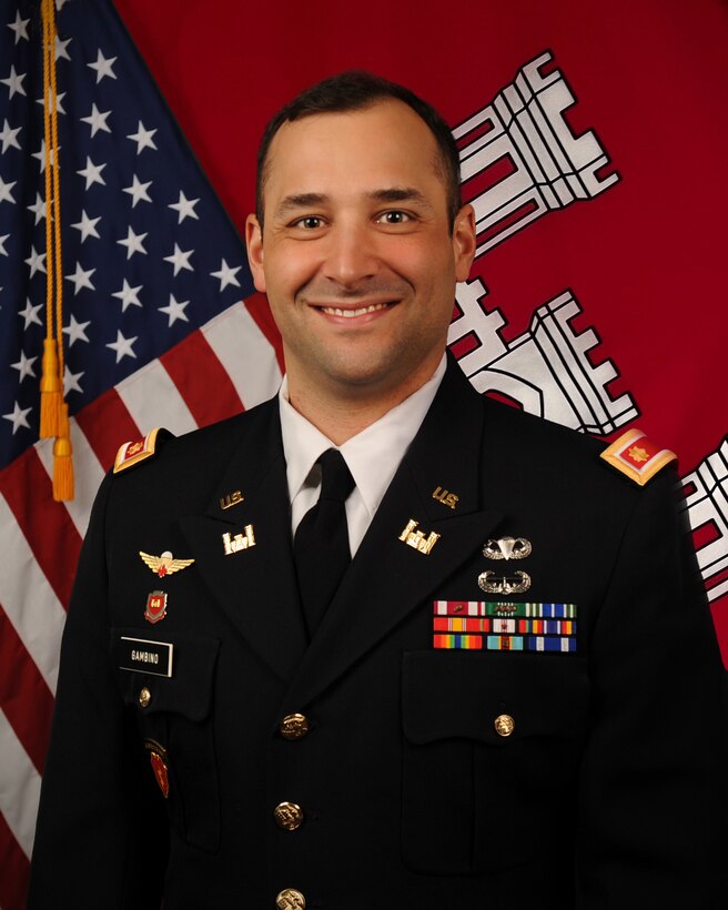 Major Joseph M. Gambino serves as the USACE Philadelphia Deputy District Commander. In this role, he serves as second-in-command of a District with a variety of missions include dredging waterways for navigation, protecting communities from flooding and coastal storms, responding to natural and declared disasters, regulating construction in the nation’s waters and wetlands, remediating environmental hazards, restoring ecosystems, building facilities for the Army and Air Force, and providing engineering, contracting and project management services for other government agencies upon request.