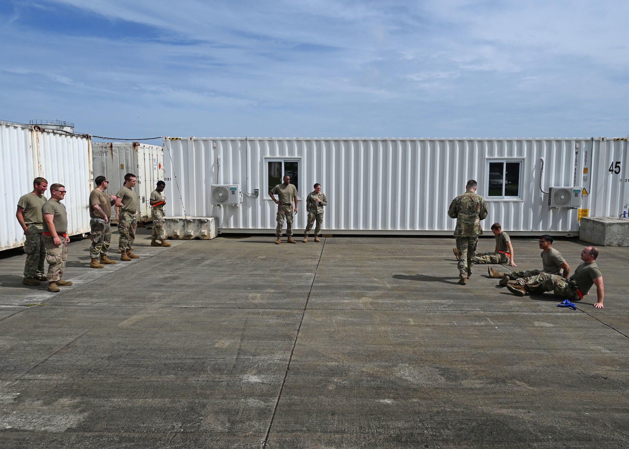 Airmen with the 354th Air Expeditionary Wing teach Tactical Combat Casualty Care during exercise Resolute Force Pacific 25 in Guam, July 30, 2025.