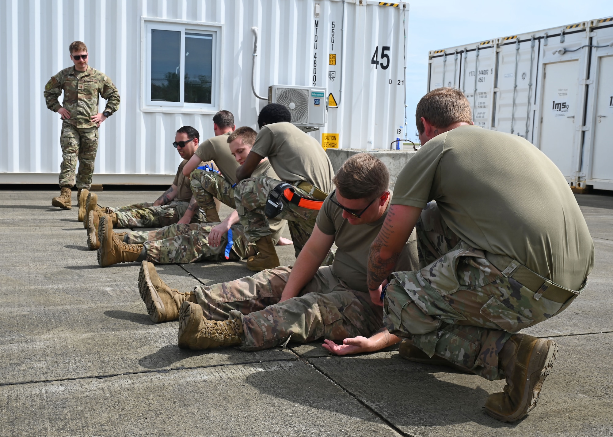Airmen with the 354th Air Expeditionary Wing teach Tactical Combat Casualty Care during exercise Resolute Force Pacific 25 in Guam, July 30, 2025.