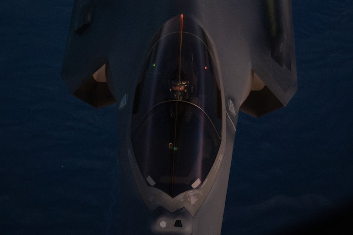 Air Force jet in sky