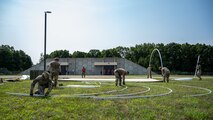 U.S. Airmen from various installations assigned to the 22nd Air Task Force (ATF) begin tent build-up as part of the advanced echelon (ADVON) team in preparation for Exercise Northern Strike 25-2 (NS 25-2) at Battle Creek Air National Guard Base, Michigan, Aug. 2, 2025.