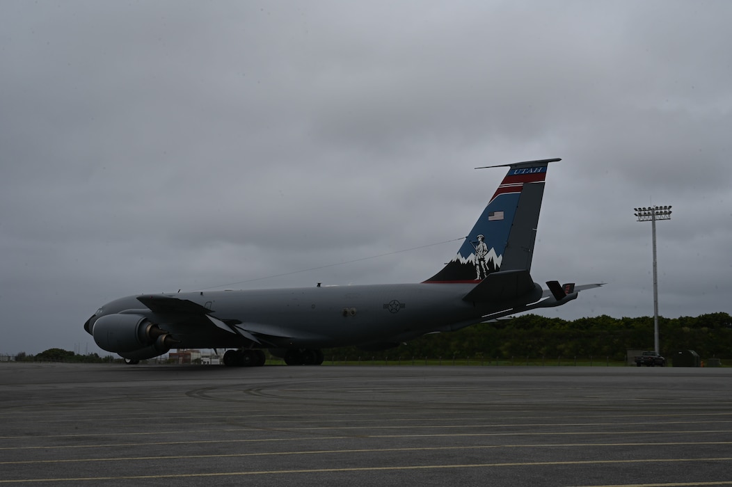 KC-135 Stratotanker assigned to the Utah Air National Guard's 151st Air Refueling Wing sits on the flightline during Resolute Force Pacific 25 in the Indo-Pacific region, July 24, 2025.