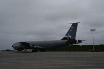 KC-135 Stratotanker assigned to the Utah Air National Guard's 151st Air Refueling Wing sits on the flightline during Resolute Force Pacific 25 in the Indo-Pacific region, July 24, 2025.