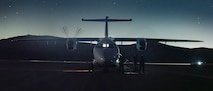 U.S. Air Force Air Commandos assigned to AFSOC establish a perimeter around a C-146A Wolfhound aircraft during Emerald Warrior 25.2.