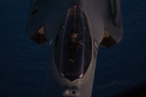 Air Force jet in sky