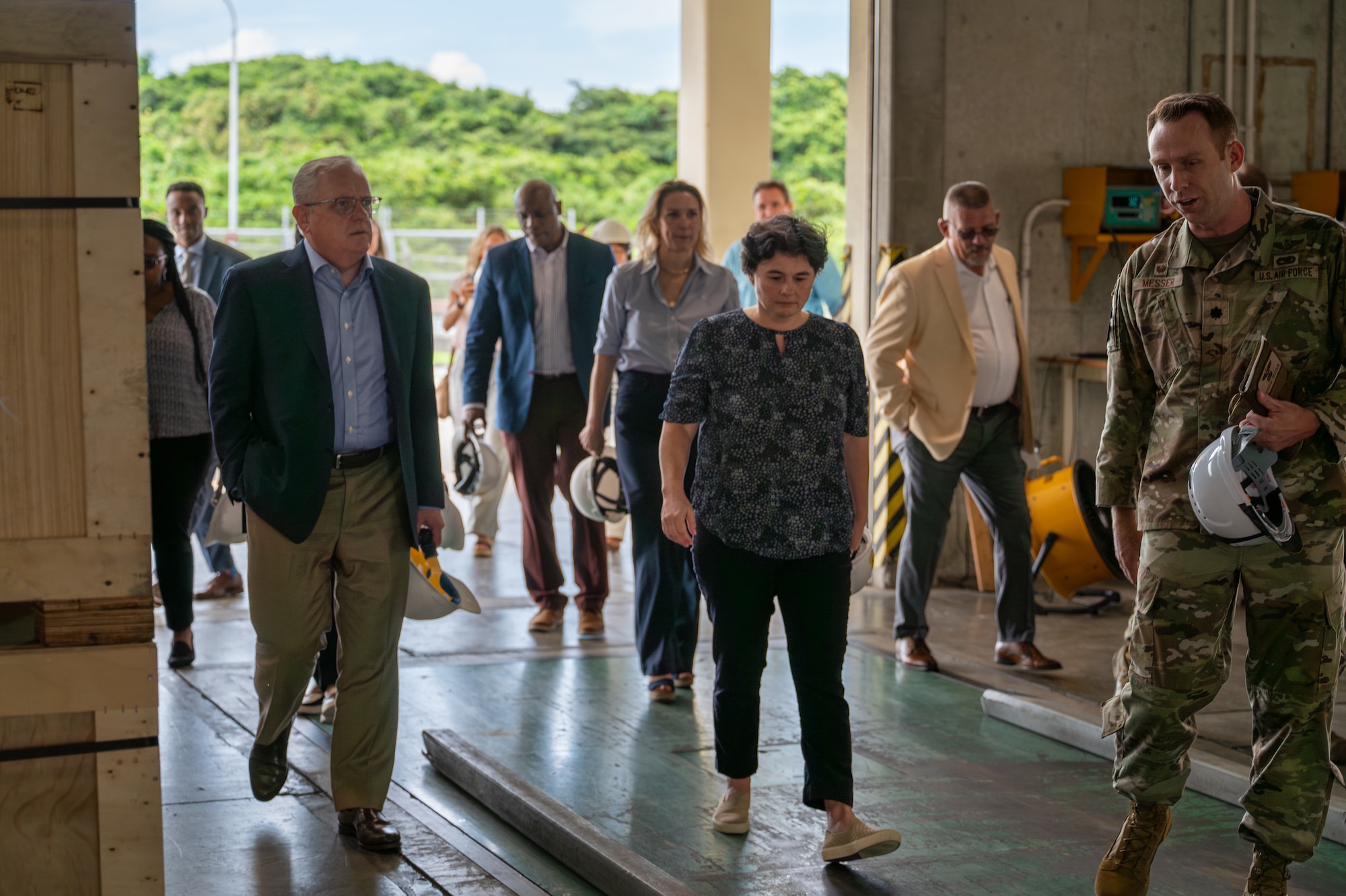 House Armed Services Committee members tour on base facilities