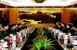 Chinese Defense Minister Chang Wanquan meets with Vietnamese Minister of Defense Ngo Xuan Lich in Beijing, January 13, 2017.