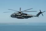 An MH-53E Sea Dragon, assigned to Helicopter Mine Countermeasures Squadron12 (HM), participates in a flight exercise. HM-12 safely trains pilots and aircrewmen to employ the Navy’s MH-53E assets worldwide in a variety of missions.