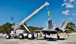 A new Crash and Salvage Crane (CSC) is delivered Feb. 27 to Naval Air Technical Training Center (NATTC) in Pensacola, Florida.