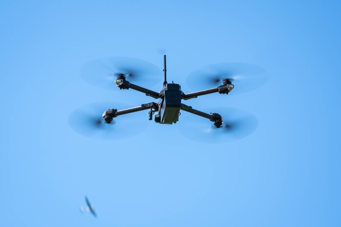 U.S. Marines with Marine Corps Advisor Company-A (MCAC-A) learn the capabilities and limitations of unmanned aerial systems (UAS) assets at Camp Upshur, Marine Corps Base Quantico, Va., May 15, 2025. Members of the Marine Corps Warfighting Laboratory support and educate MCAC-A Marines on UAS assets to increase their ability to advise and support foreign security forces. (U.S. Marine Corps photo by Connor Taggart)