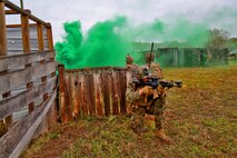 The Marine Corps Warfighting Laboratory executed a Manned and Unmanned Teaming Limited Operational Assessment (MUM-T LOA) at Muscatatuck Urban Training Center (MUTC), Indiana. The MUM-T LOA aimed to effectively combine robotics, sensors, manned/unmanned vehicles, and dismounted Marines with the goal of achieving greater mission effectiveness through enhanced situational awareness, greater lethality, improved survivability, and logistics sustainment. The event included controlled platoon and company-sized scenarios comprised of twenty-five total events, executed by Marines assigned to Echo Company, 2nd Battalion, 6th Marine Regiment.