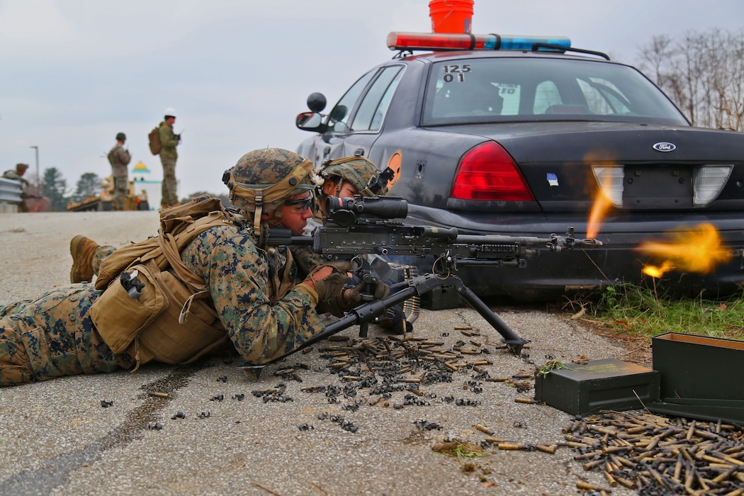The Marine Corps Warfighting Laboratory executed a Manned and Unmanned Teaming Limited Operational Assessment (MUM-T LOA) at Muscatatuck Urban Training Center (MUTC), Indiana. The MUM-T LOA aimed to effectively combine robotics, sensors, manned/unmanned vehicles, and dismounted Marines with the goal of achieving greater mission effectiveness through enhanced situational awareness, greater lethality, improved survivability, and logistics sustainment. The event included controlled platoon and company-sized scenarios comprised of twenty-five total events, executed by Marines assigned to Echo Company, 2nd Battalion, 6th Marine Regiment.