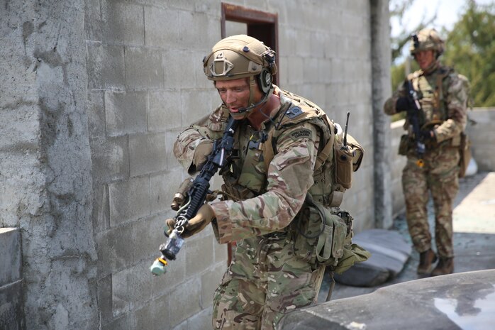 The Marine Corps Warfighting Laboratory executed Project Metropolis II ,a Dense Urban Operations limited operational experiment 2019 (DUO19) at Muscatatuck Urban Training Center (MUTC), Indiana. The event aimed to effectively combine robotics, sensors, manned/unmanned vehicles, and dismounted Marines with a focus on improving Marines' ability to sense and locate the threat, observing their speed of decision making and speed of action, and determining their lethality when employing traditional and surrogate equipment versus an enemy force in a dense urban environment. This experiment took Marines assigned to 3rd Battalion, 8th Marine Regiment, a squad-sized element from 1st Battalion, 6th Marine Regiment, and British Royal Marines assigned to 8 Troop Charlie Company, 40 Commando Royal Marines. The U.S. Marines and Royal Marine Commandos were divided into 'red' force and 'blue' force and engaged each other in a live force-on-force, free-play battle within a dense urban setting.