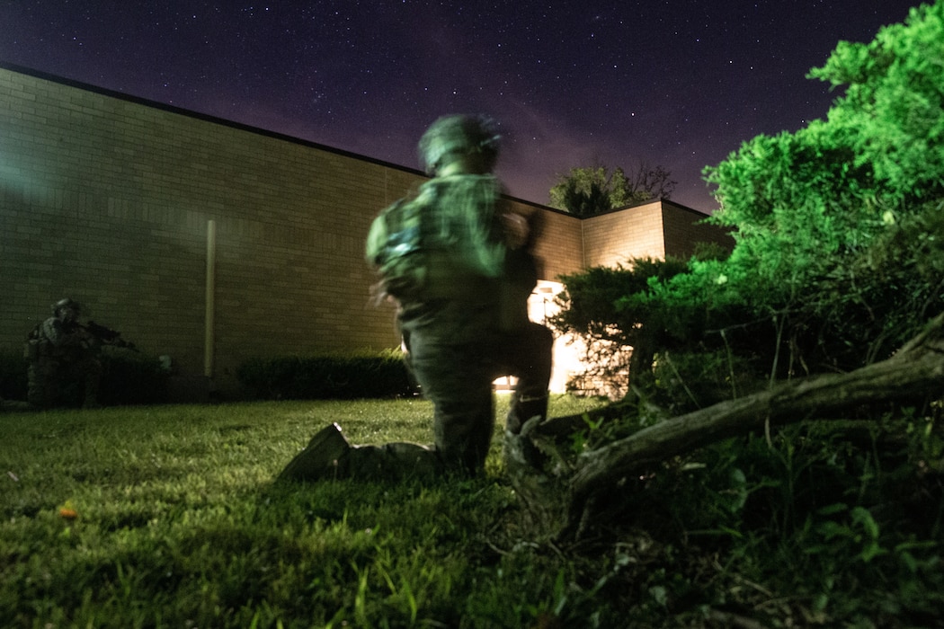 The Marine Corps Warfighting Laboratory executed Project Metropolis II ,a Dense Urban Operations limited operational experiment 2019 (DUO19) at Muscatatuck Urban Training Center (MUTC), Indiana. The event aimed to effectively combine robotics, sensors, manned/unmanned vehicles, and dismounted Marines with a focus on improving Marines' ability to sense and locate the threat, observing their speed of decision making and speed of action, and determining their lethality when employing traditional and surrogate equipment versus an enemy force in a dense urban environment. This experiment took Marines assigned to 3rd Battalion, 8th Marine Regiment, a squad-sized element from 1st Battalion, 6th Marine Regiment, and British Royal Marines assigned to 8 Troop Charlie Company, 40 Commando Royal Marines. The U.S. Marines and Royal Marine Commandos were divided into 'red' force and 'blue' force and engaged each other in a live force-on-force, free-play battle within a dense urban setting.