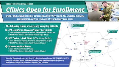 BAMC Clinics Open Enrollment