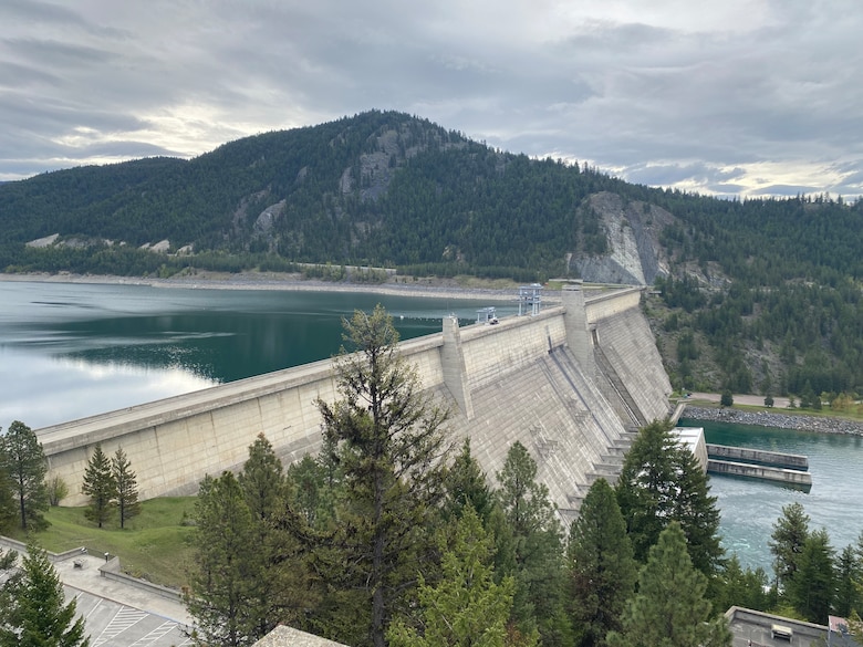 Photo of Libby Dam located 17 miles north of Libby, Montana.