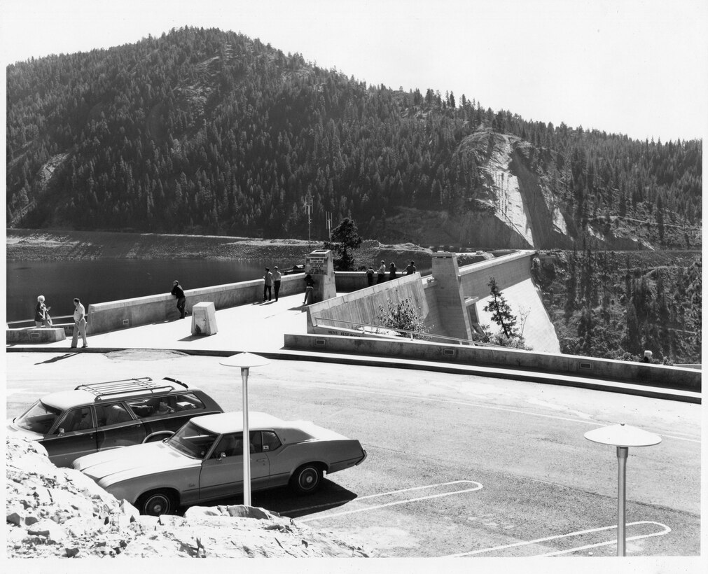 Photo of Libby Dam during its construction between 1966 and 1972. ns during its commemoration event. Aug. 23, 2025.