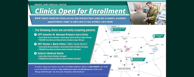 BAMC Clinics Open Enrollment