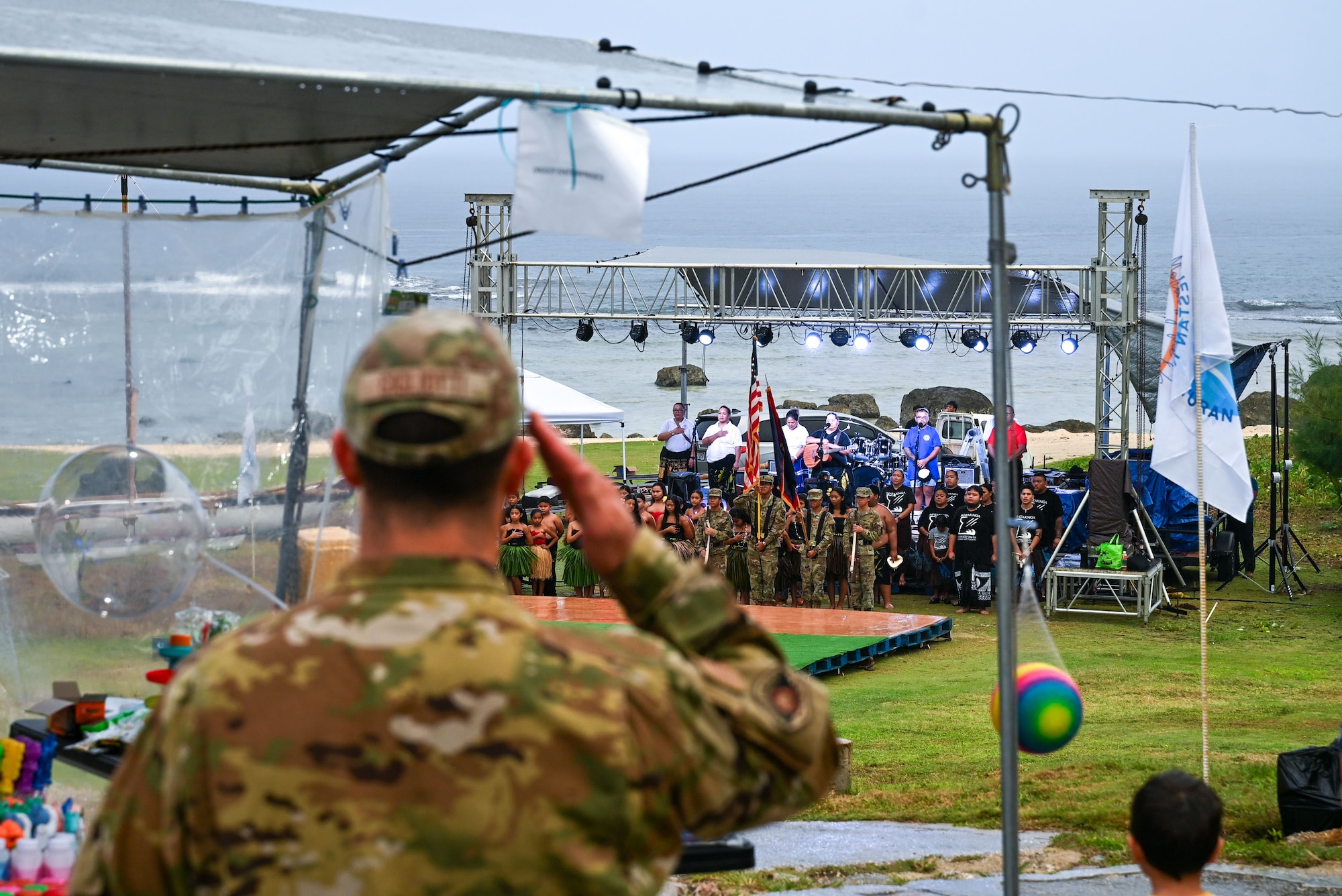 The three-day festival celebrates the Chamorro culture with food, performances, games and fellowship. (U.S. Air Force photo by Senior Airman Audree Campbell)