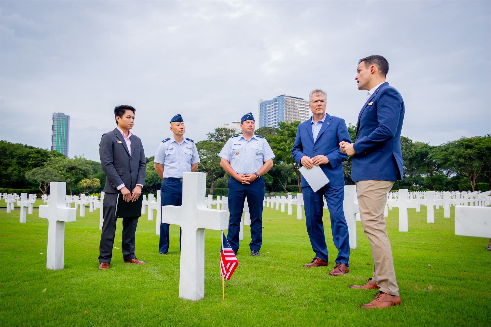 Secretary of the Air Force Troy Meink visits the Manila American Cemetery.