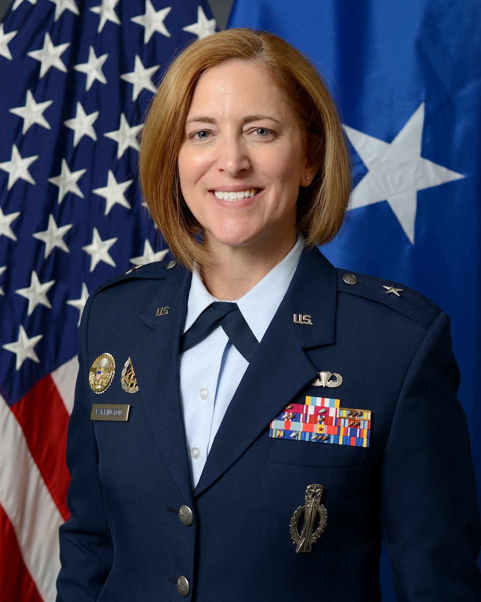 This is the official portrait of ​​Brig. Gen. Catherine Barrington.