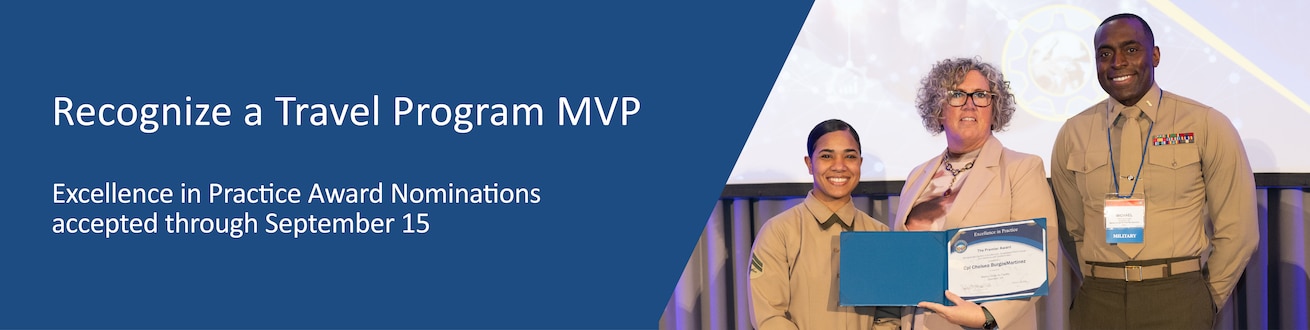 Recognize a Travel Program MVP: Excellence in Practice award nominations accepted through September 15