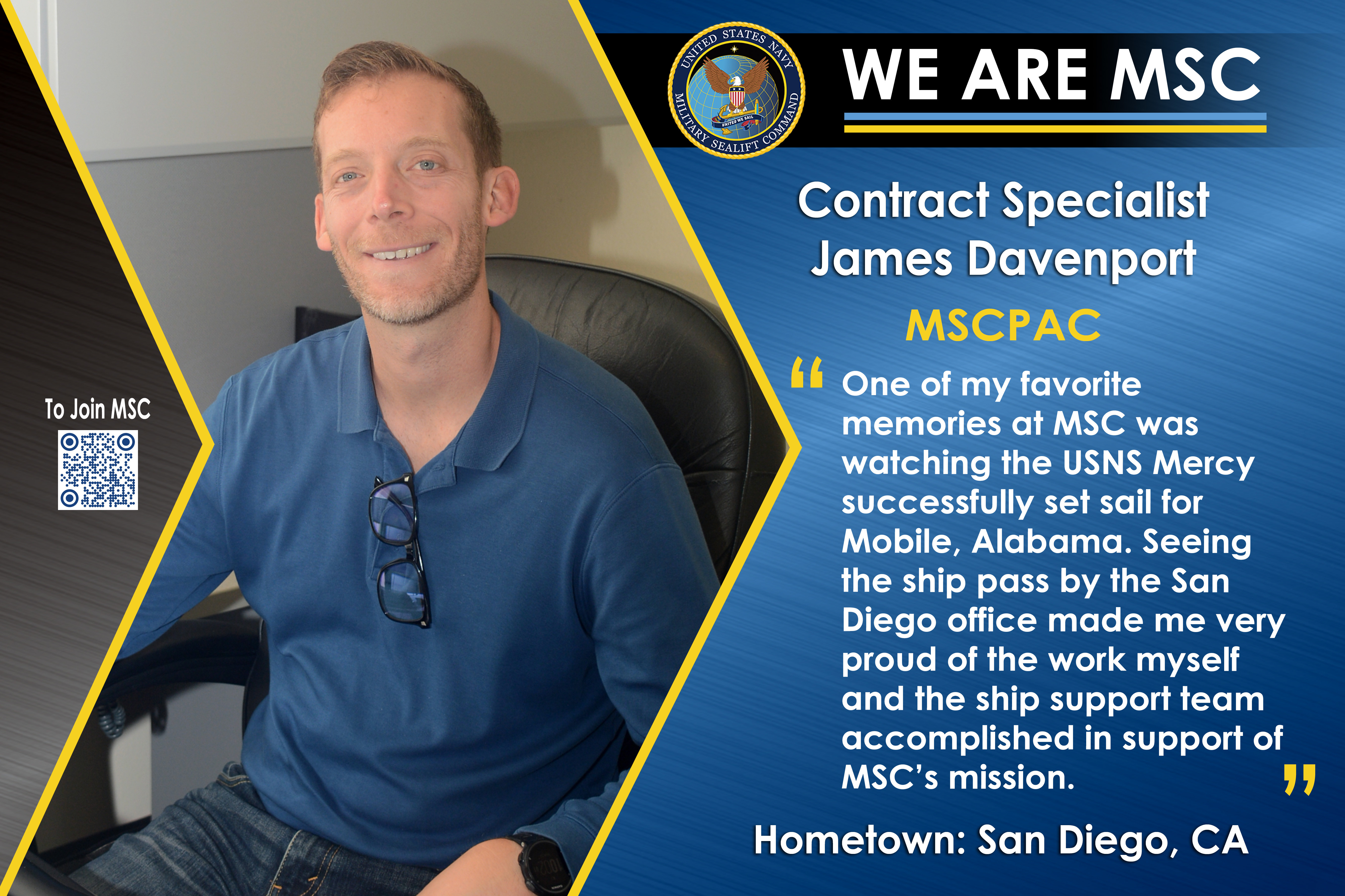 We Are MSC: Contract Specialist James Davenport